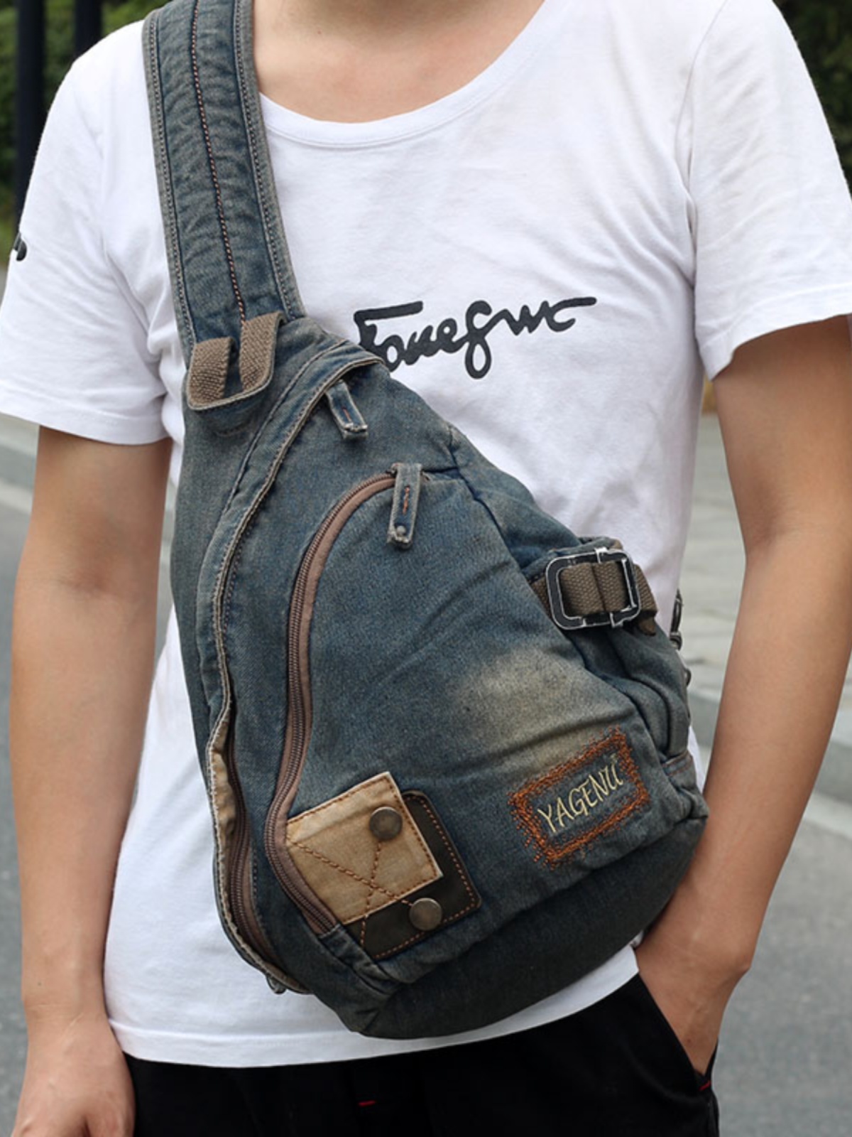Retro Vintage Korean Fashion - Borsa a Tracolla in Denim Retrò