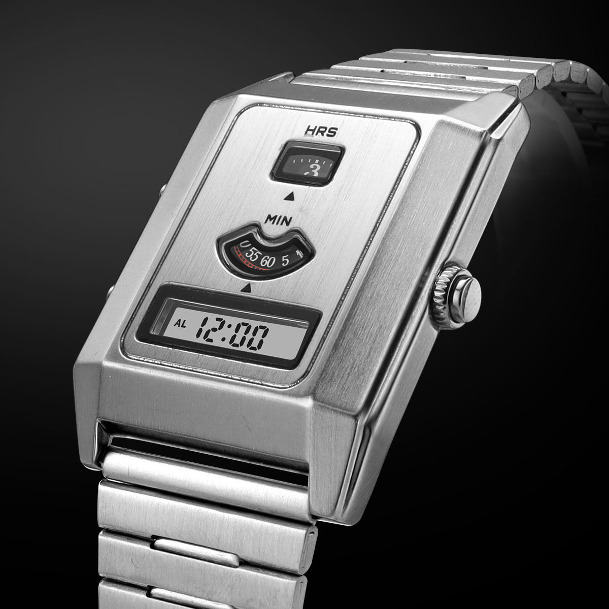 Vintage Fashion Complete - Orologio da uomo elettronico al quarzo