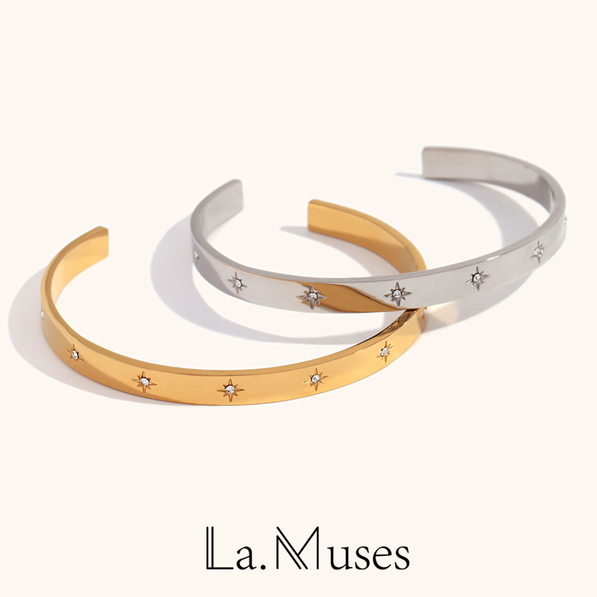 Vintage Fashion La - La. Muses Retro e minimalista ottagonale