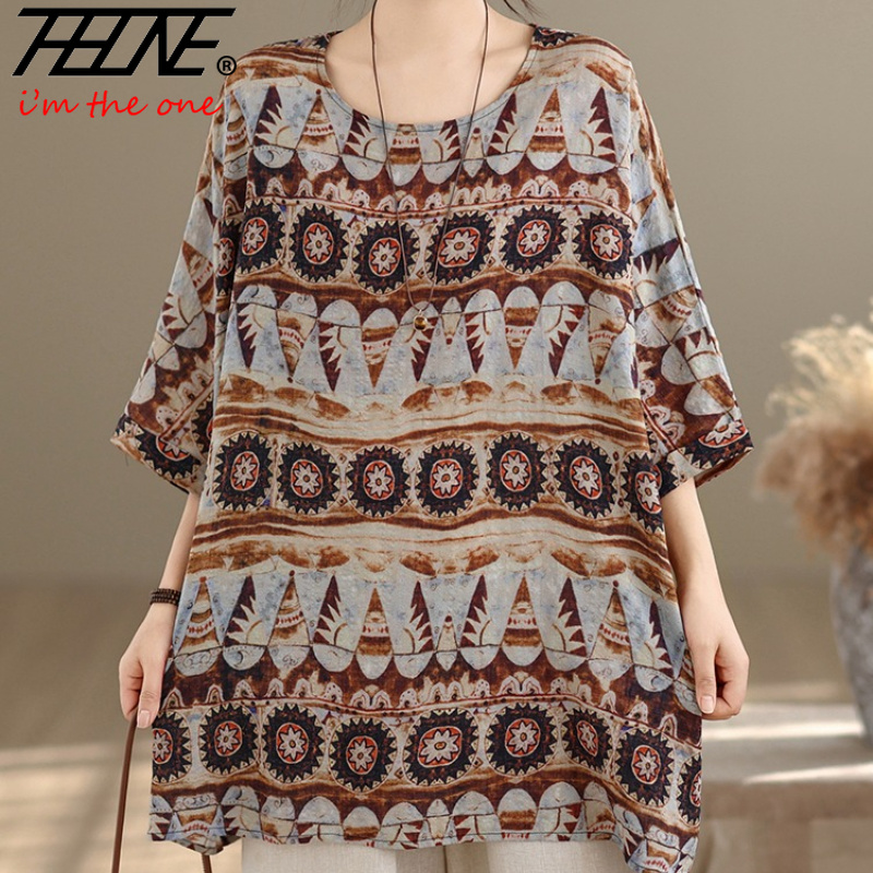 Vintage Fashion Fabrics - THHONE Blusa Estiva da Donna Taglie