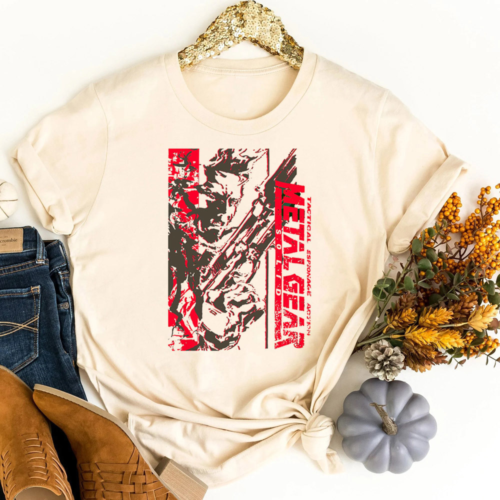 Retro Vintage Korean Fashion - Maglietta Metal Gear Solid per adolescenti,