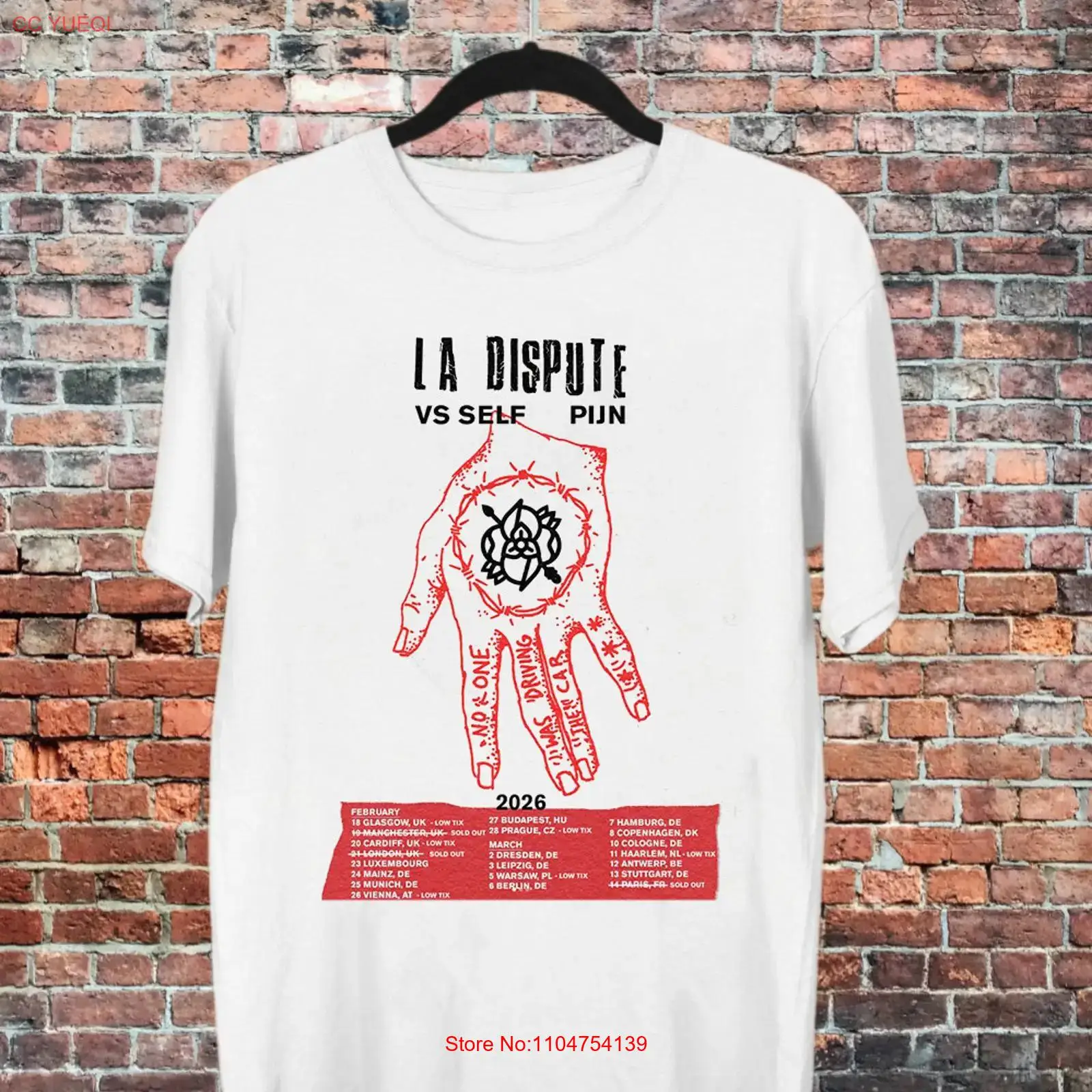 Vintage Fashion La - T-shirt La Dispute Band Rock Tour