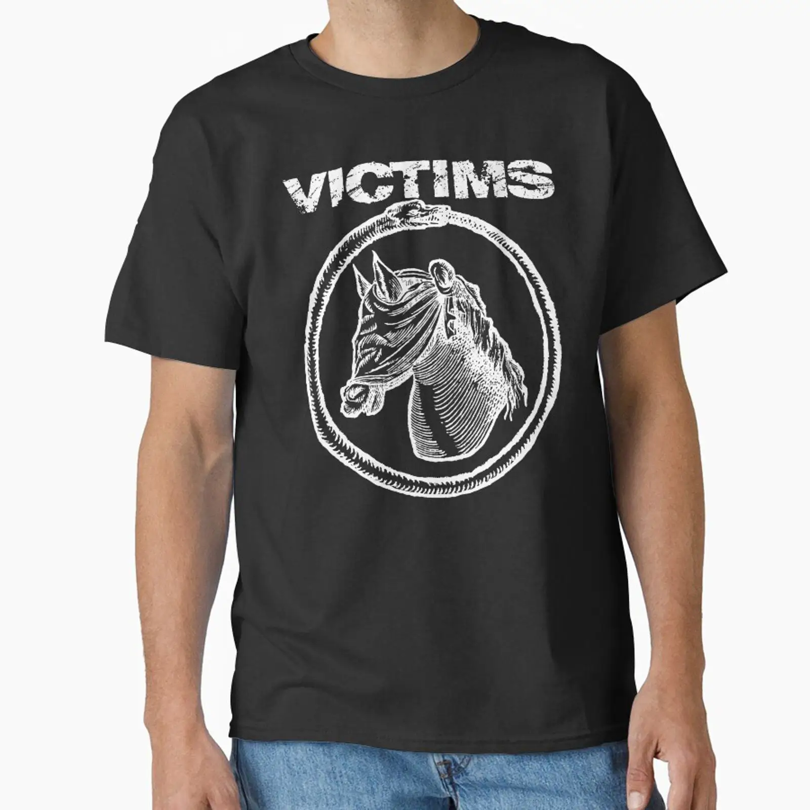 Vintage Fashion Victim - T-shirt classica VICTIMS HORSE vintage, lavata,