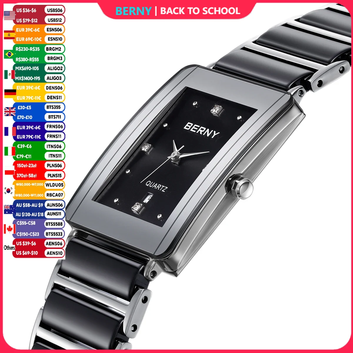 Vintage Fashion Complete - BERNY Ceramics Orologi da uomo Calendario