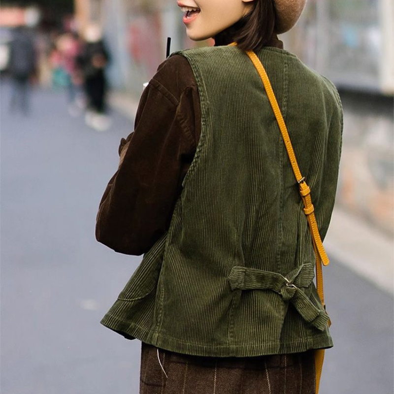 Gilet da donna in velluto a co - Retro Vintage Korean Fashion recensione e prezzo