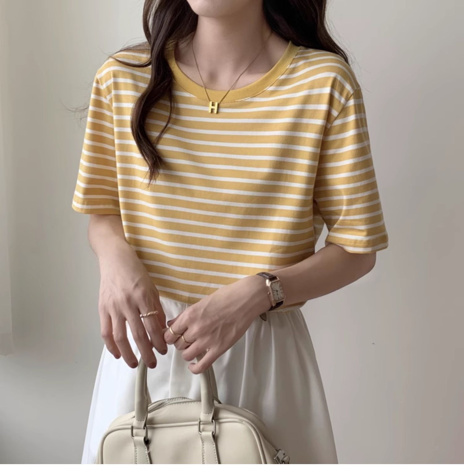 T-shirt a Righe Vintage da Don - Retro Vintage Korean Fashion recensione e prezzo