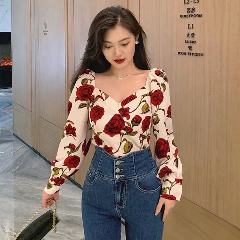 S-3XL Rose camicette per le do - Retro Vintage Korean Fashion recensione e prezzo